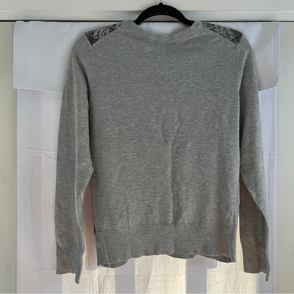 Sweater-CHARTER CLUB Grey with Shiny Embellishments cardigan long sleeves Large - Picture 3 of 10